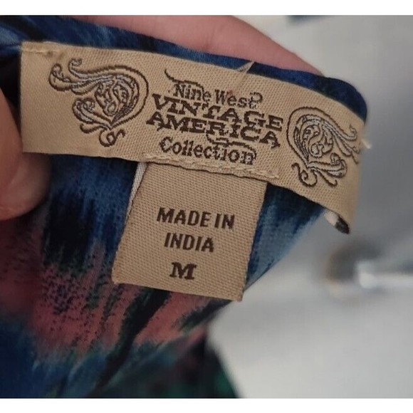 Nine West Vintage America Women’s Sz M Sheer Southwestern Oversize Tunic Top - Picture 8 of 8